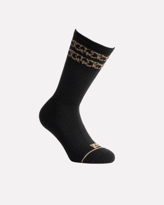 Wild Lines Black Socks