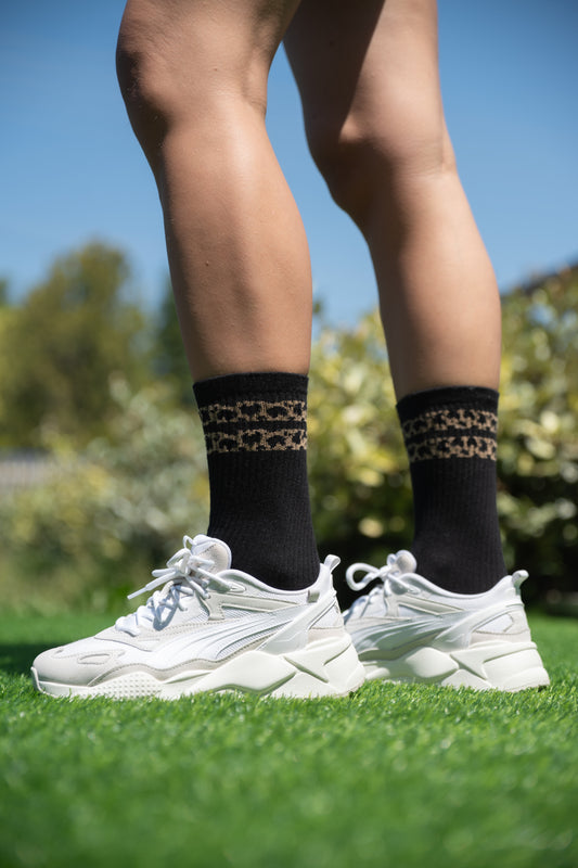 Wild Lines Black Socks