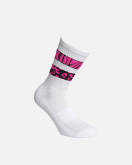 Fuchsia Animal Print Socks