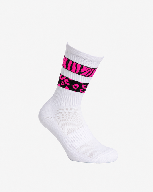 Fuchsia Animal Print Socks