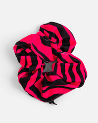 Fuchsia Zebra Srunchie