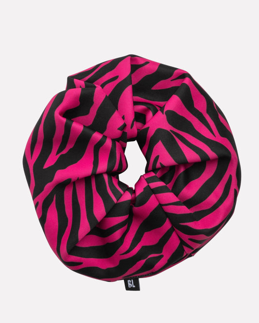 Fuchsia Zebra Srunchie