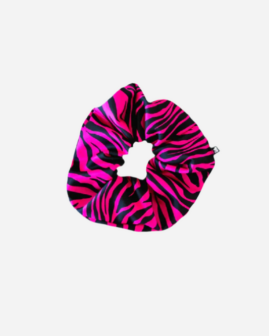 Fuchsia Zebra Srunchie